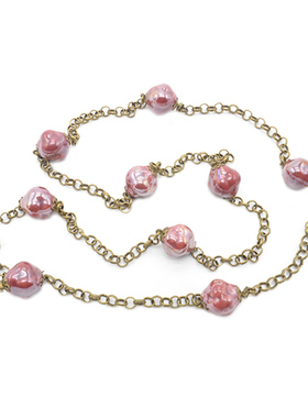 女士长款手工毛衣项链