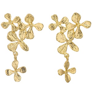 美国进口 纽约大都会博物馆 回廊香草吊坠耳环 24K镀金