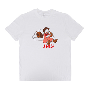 蒸汽波昭和vaporwave阿爾卑斯山少女古著咔叽美式复古男女短袖T恤