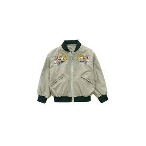 童装女童棒球服新款春秋外套韩版圆领短夹克女宝宝休闲刺绣上衣潮