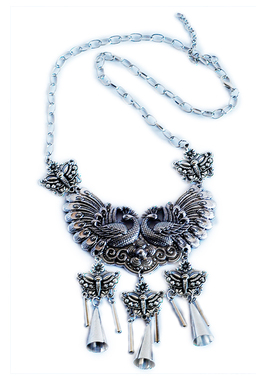 新款民族风原创女苗银项圈