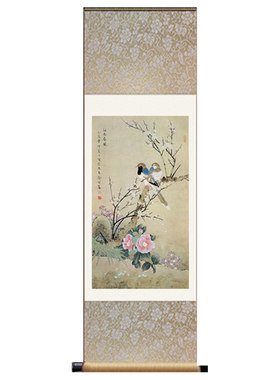 喻继高江南春晓茶楼工笔花鸟画