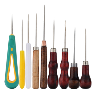 木柄锥子工具打孔 上鞋锥子带钩手工锥子针打孔针钢针钩针带孔