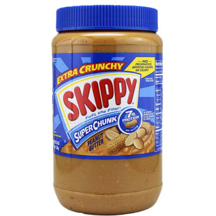 美国四季宝SKIPPY颗粒花生酱1.36kg涂抹面包土司酱拌面酱火锅蘸料