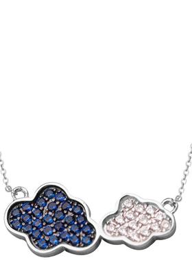 银项链女925锁骨简约可爱云朵