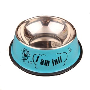 狗狗用品狗盆狗碗金毛大型犬喂食盆狗盘泰迪碗宠物猫不锈钢防滑碗