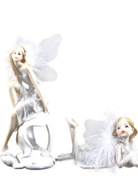 欧式创意精灵花仙女孩钢琴摆件