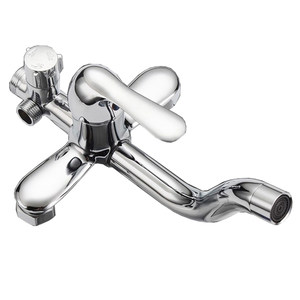 九一牧一王一健康卫浴全铜淋浴花洒水龙头套装暗装混水阀混水器浴缸三联三档龙头下出水