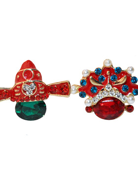 SeaCat合金女民族风京剧脸谱戒指