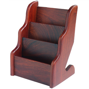 木质多层名片盒放名片三层名片座古典名片架简易实木可定制LOGO