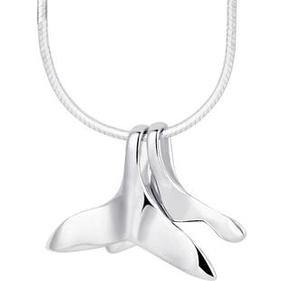 s925纯银前任3同款海豚项链鱼尾项链女生高级感森系韩版简约气质