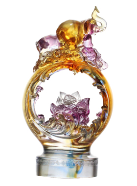 吉祥琉璃献瑞风水居家实用工艺品