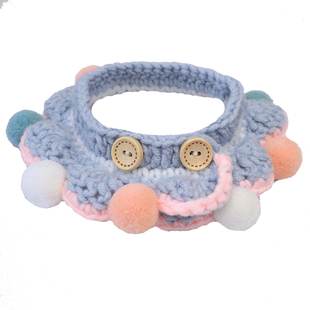 宠物项圈猫咪狗狗兔子针织毛线项圈口水巾围脖围嘴一件包邮