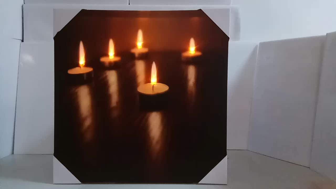 Led Canvas Painting Of Candle Light Picture Print Canvas Painting And Led Light Painting Buy