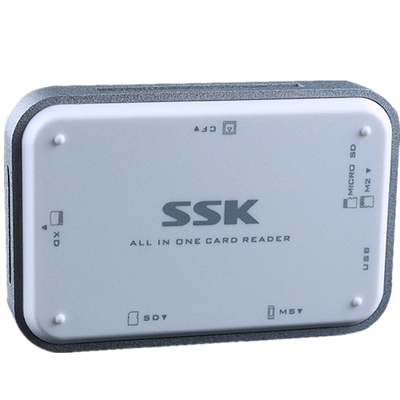 SSK 多合一金属读卡器USB3.0高速读卡器SD/TF/CF/MS内存卡SCRM056