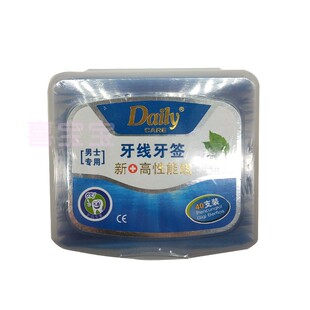 洁仕牙线签大扁弯钩独立包装40支*6盒价 牙线签(兰加香) 男士专用