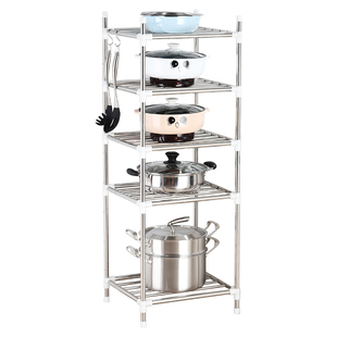 【特价】不锈钢多层收纳架厨房锅架浴室置物架面盆架整理架脸盆架