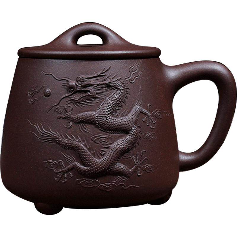 茗阳原矿名家风孝忠堆龙紫砂杯