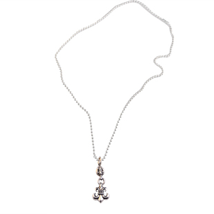 一休老银匠925纯银童军花球童军花吊项链 毛衣链潮流朋克摇滚风格