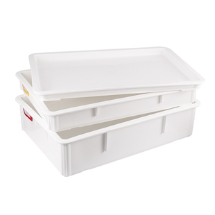 披萨面团醒发箱 白色周转箱商用塑料发酵箱长方形密封面团箱带盖