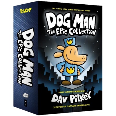 现货 英文原版 神探狗狗的冒险 精装 1-3套装 Dog Man: The Epic Collection