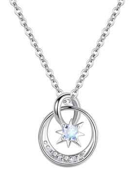 星星项链女月光石锁骨ins冷淡风