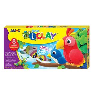 amos儿童超轻质彩色粘土套装 宝宝彩泥橡皮泥安全无味可食用