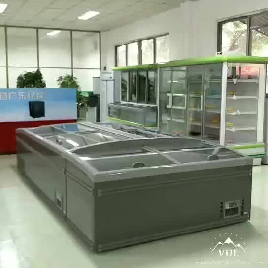 Supermarket Air Curtain Commercial Refrigerator Sliding Door Mobile