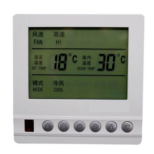 中央空调控制面板水系统空调温控器液晶屏带遥控风机盘管三速开关