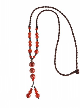 原创设计复古毛衣链女琉璃装饰品