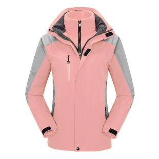 新羽绒冲锋衣男女三合一可拆卸户外保暖秋冬加绒加厚外套潮牌定制