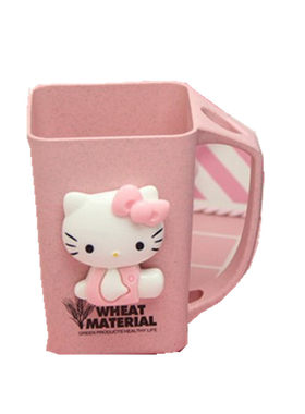 包邮kitty机器猫带牙刷情侣杯