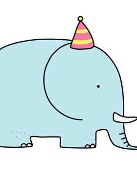【PATOO怕痛】原创防水纹身贴 大象Elephant 可爱动物儿童创意