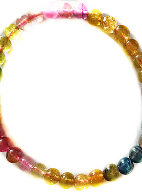 巴西碧玺手链水晶糖果色旺财水晶