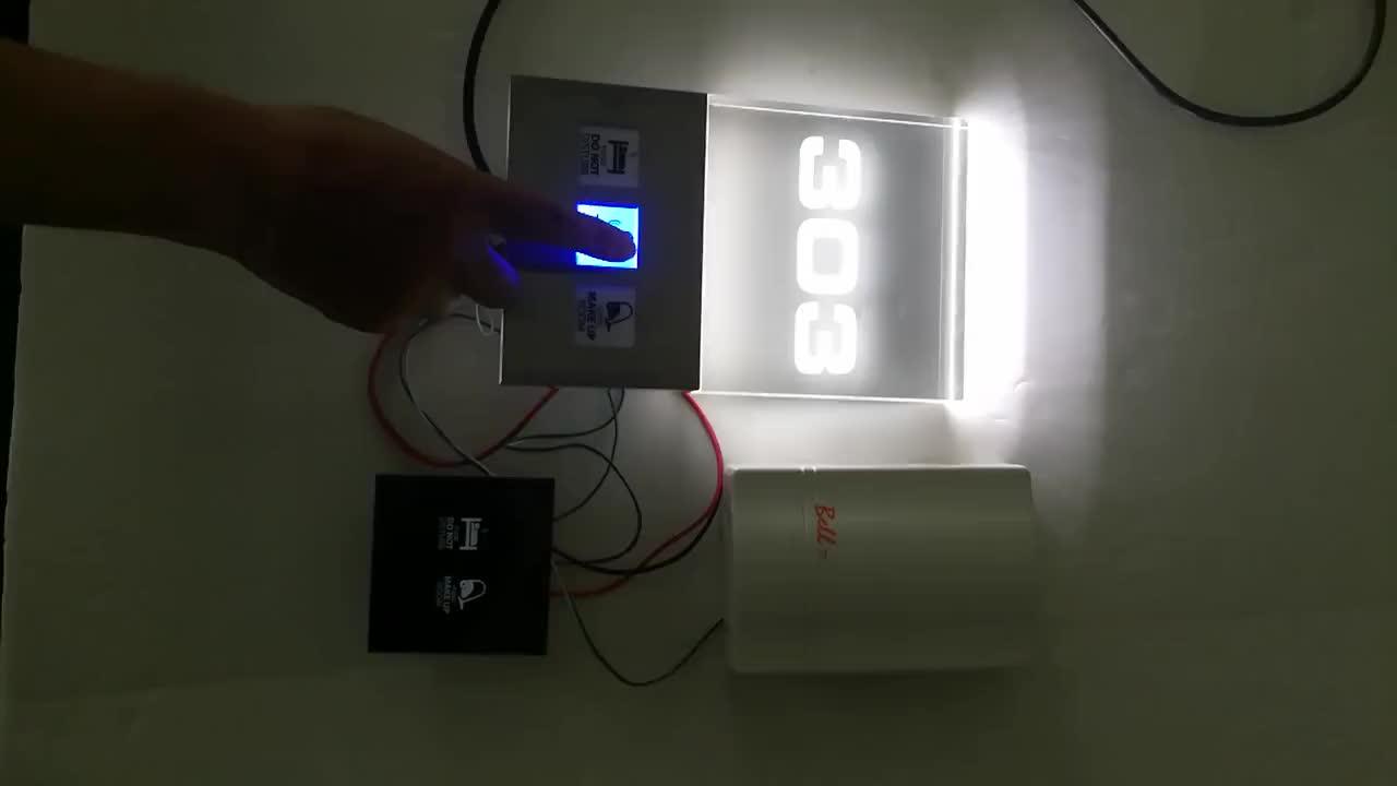 Hotel Room Crystal Led Door Light Number And Dnd Mur Bell Electronic