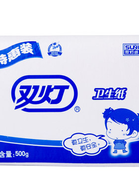 双灯平板卫生纸500g红色12包