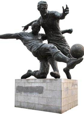 踢足球雕像专业运动风园林景观