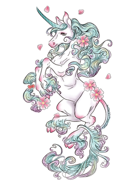 枝爷梦幻少女马卡龙ins风纹身贴