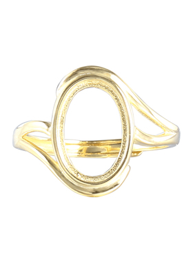 diy纯银镶嵌蜜蜡戒指空托