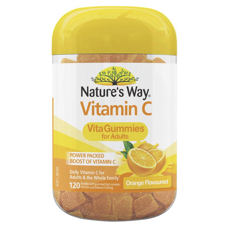 澳洲直邮 Nature`s Way Vitamin C 成人香橙味维生素C 软糖120粒
