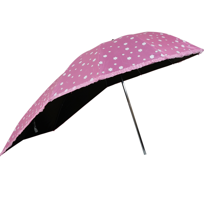 黑胶防晒电动车遮阳伞踏板车摩托车雨篷棚防紫外线遇水变色晴雨伞