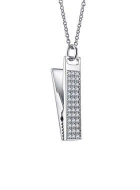 抖音小夹子锆石饰品项链