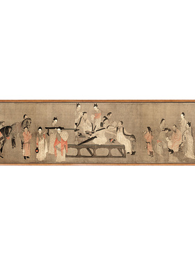 《北齐校书图》书房装饰画中古风