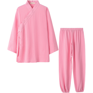 武当道服亚麻太极服装练功道袍道士服武术表演服禅修服居士服男女