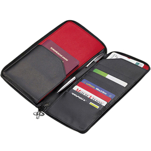 德国Modern多功能护照包真皮拉链机票护照夹收纳钱卡证件袋长款