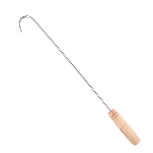 钩子不锈钢长杆勾肉勾子煮卤扣肉捞肉长钩子捡垃圾抓钩木柄单双钩