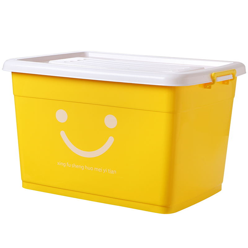 特大号加厚衣服收纳箱塑料储物箱家用有盖棉被整理箱收纳盒三件套