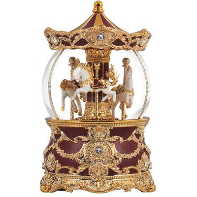 K11ArtStore X JARLL赞尔加盖旋转木马水晶球音乐盒生日礼物
