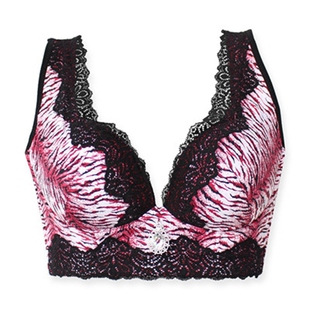 无钢圈内衣薇姿芙妮文胸807薄款C杯定型大码文胸胖mm背心式斑纹