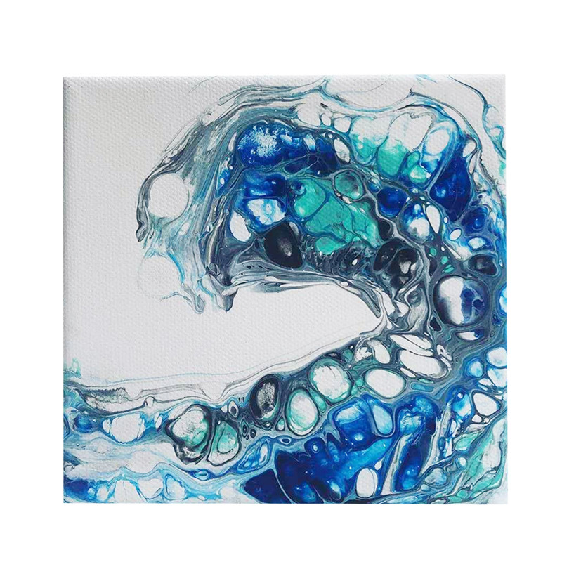 【流体画画布】方形圆形油画框油画布流体画练习diy【59包邮】